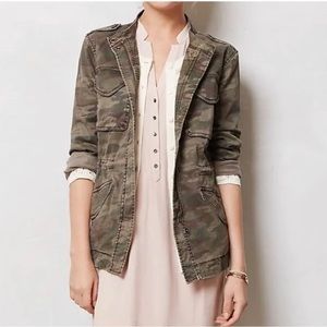 Anthropologie Sanctuary Green Camo Jacket Size Small